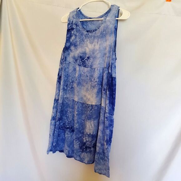 2 Summer Dresses, Volcom Play Along Black Coverup & Blue TieDyed, Size M - Picture 8 of 10